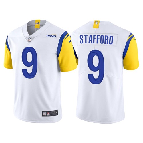 Youth Los Angeles Rams #9 Matthew Stafford White Vapor Limited Stitched Jersey